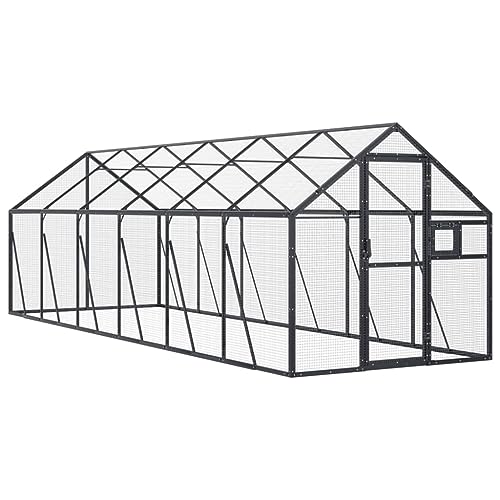 vidaXL Voliere Vogelkäfig Vogelvoliere Freilaufgehege Vogelhaus Aluminium von vidaXL