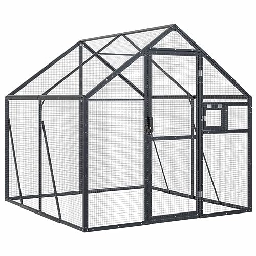vidaXL Voliere Vogelkäfig Vogelvoliere Freilaufgehege Vogelhaus Aluminium von vidaXL