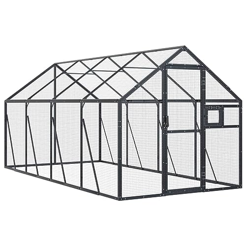 vidaXL Voliere Vogelkäfig Vogelvoliere Freilaufgehege Vogelhaus Aluminium von vidaXL