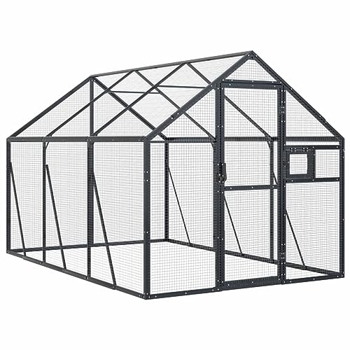 vidaXL Voliere Vogelkäfig Vogelvoliere Freilaufgehege Vogelhaus Aluminium von vidaXL