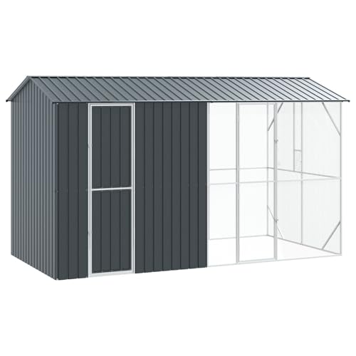 vidaXL Voliere mit Erweiterung Anthrazit 210x442x247 cm Stahl vidaXL Voliere mit Erweiterung Anthrazit 210x442x247 cm Stahl von vidaXL