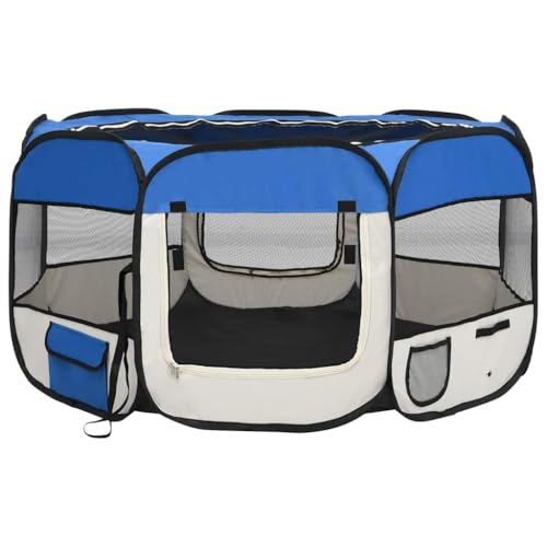 vidaXL Welpenlaufstall Faltbar Blau 125x125x61cm Welpenauslauf Tierlaufstall vidaXL Welpenlaufstall Faltbar Blau 125x125x61cm Welpenauslauf Tierlaufstall von vidaXL