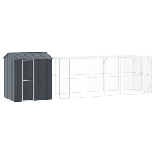 vidaXL großer Grauer Vogelkäfig für draußen | Robuste galvanisierte Stahl wetterfeste Bauweise, geräumige Unterkunft mit Futterzugang, ideal für den Garteneinsatz, ausbruchssicher, Haustierbedarf vidaXL großer Grauer Vogelkäfig für draußen | Robuste galvanisierte Stahl wetterfeste Bauweise, geräumige Unterkunft mit Futterzugang, ideal für den Garteneinsatz, ausbruchssicher, Haustierbedarf von vidaXL