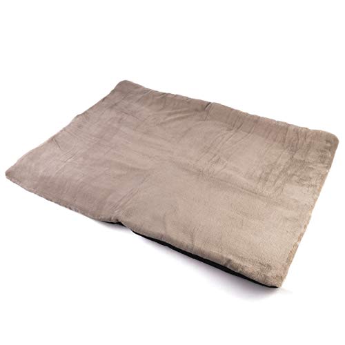 vitazoo Heizmatte für Tiere – 100 x 70 cm – Thermokissen selbstheizend für Hunde – Heizdecke maschinenwaschbar für große Hunde – Grau von vitazoo