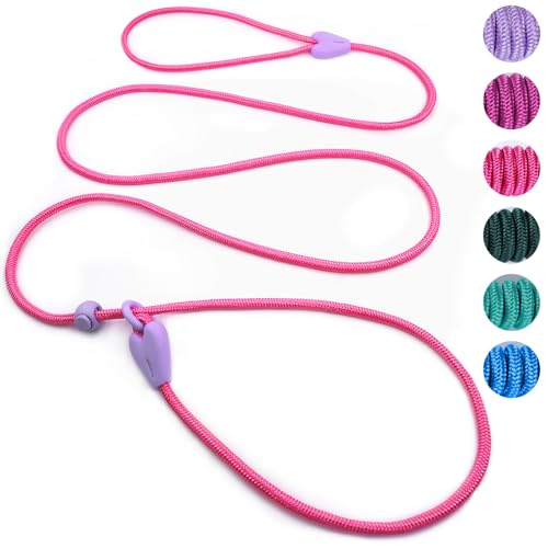 Retrieverleine, Hundeleine, 1,5 m, Trainingsleine, 9 Farben, für mittelgroße Hunde, kein Ziehen, Rosa Retrieverleine, Hundeleine, 1,5 m, Trainingsleine, 9 Farben, für mittelgroße Hunde, kein Ziehen, Rosa von viunimo