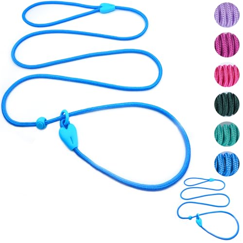 Retrieverleinen für Hunde, 1,8 m lange Hundeleine, starkes Nylon, Trainingsleine, kein Ziehen, Hundeleine für kleine, mittelgroße Hunde, Blau und Blau, 2 Stück Retrieverleinen für Hunde, 1,8 m lange Hundeleine, starkes Nylon, Trainingsleine, kein Ziehen, Hundeleine für kleine, mittelgroße Hunde, Blau und Blau, 2 Stück von viunimo