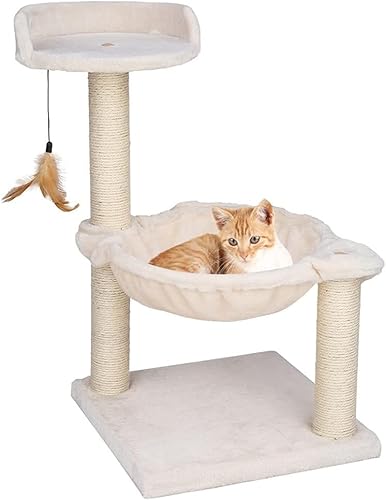 28" Katzenbaum-Wiegenbett mit natürlichen Sisal-Kratzstämmen. Haustier-Katzen-Baum-Kratzbaum-Kratzer-Kletter-Sprung-Spielzeug 28" Katzenbaum-Wiegenbett mit natürlichen Sisal-Kratzstämmen. Haustier-Katzen-Baum-Kratzbaum-Kratzer-Kletter-Sprung-Spielzeug von vkeid
