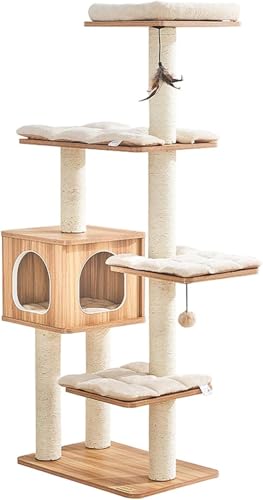 Hoher Kratzbaum, Unterhaltungsspielplatzmöbel für Katzen Hoher Kratzbaum, Unterhaltungsspielplatzmöbel für Katzen von vkeid