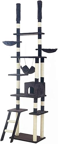 Katzen-Kletterbaum, Kratzbaum, vom Boden bis zur Decke, Heimtierbedarf, Katzen-Klettergerüst, Holz, zweireihig, durch Tianzhu, Katzenregal, Kratzbaum, Kratz-Aktivitätszentrum, großes Katzen-Kletterbaum, Kratzbaum, vom Boden bis zur Decke, Heimtierbedarf, Katzen-Klettergerüst, Holz, zweireihig, durch Tianzhu, Katzenregal, Kratzbaum, Kratz-Aktivitätszentrum, großes von vkeid