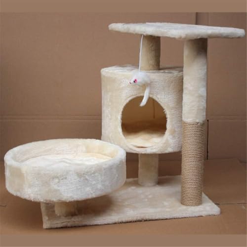 Katzen-Klettergerüst, Haustiere, Spielbaum, Kratzbaum, Katzenkratzbaum, Baummöbel, Fitnessstudio, Haus, Spielzeug, Katzensprungplattform (Farbe: A) (E) von vkeid