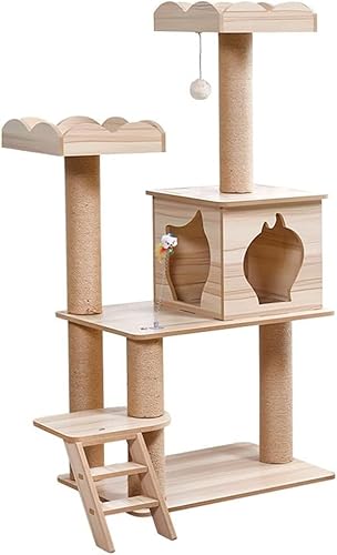 Katzen-Klettergerüst, mehrschichtiger Kratzbaum mit widerstandsfähigem Sisal, Katzenbaum, Kätzchen-Spielplatz Katzen-Klettergerüst, mehrschichtiger Kratzbaum mit widerstandsfähigem Sisal, Katzenbaum, Kätzchen-Spielplatz von vkeid