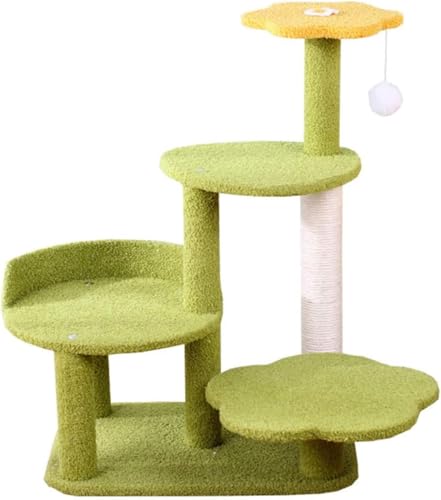 Katzenkletterbaum Grüner Katzenkletterrahmen, vierschichtiges Katzenkratzbrett, Katzenkratzbaum, Katzennest, Sprungplattformbaum, EIN Katzenspielzeugzubehör, Katzenbaumvision Katzenkletterbaum Grüner Katzenkletterrahmen, vierschichtiges Katzenkratzbrett, Katzenkratzbaum, Katzennest, Sprungplattformbaum, EIN Katzenspielzeugzubehör, Katzenbaumvision von vkeid