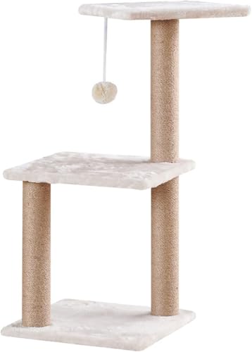 Katzenkratzbaum, Katzenbaum, Kätzchen-Kratzbaum mit natürlichem Sisalseil und Spielball für Katzen im Innenbereich, Krallenkratzer Katzenkratzbaum, Katzenbaum, Kätzchen-Kratzbaum mit natürlichem Sisalseil und Spielball für Katzen im Innenbereich, Krallenkratzer von vkeid