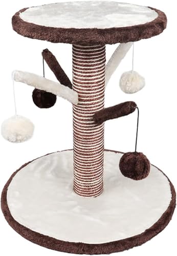 Katzenkratzbaum, Katzenkratzer, Kätzchen-Kratzbaum mit natürlichem Sisalseil für Hauskatzen, vertikaler Kratzbaum für Erwachsene Katzen und Kätzchen Katzenkratzbaum, Katzenkratzer, Kätzchen-Kratzbaum mit natürlichem Sisalseil für Hauskatzen, vertikaler Kratzbaum für Erwachsene Katzen und Kätzchen von vkeid