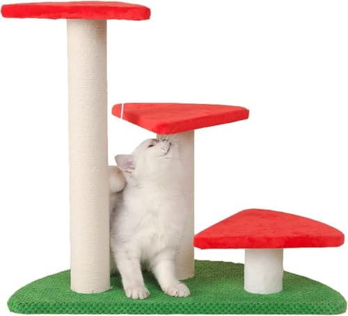 Katzenkratzbaum, Kratzbaumturm mit mit Sisal überzogenen Kratzbäumen und überzogen mit weichem Plüsch für Hauskatzen Katzenkratzbaum, Kratzbaumturm mit mit Sisal überzogenen Kratzbäumen und überzogen mit weichem Plüsch für Hauskatzen von vkeid