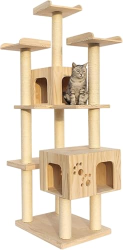 Kratzbäume, Turmwohnung, Turm-Klettergerüst für Katzen, Kratzbaumtürme für Katzen, Katzenbett und komfortable mehrstöckige Wohnung Kratzbäume, Turmwohnung, Turm-Klettergerüst für Katzen, Kratzbaumtürme für Katzen, Katzenbett und komfortable mehrstöckige Wohnung von vkeid