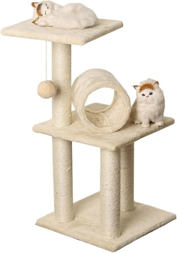 Kratzbaum, Katzenturm, mehrstöckiger Katzenaktivitätsbaum mit Kratzbaum und Spielzeug für Kätzchen, Haustierhaus, Spielruhe Kratzbaum, Katzenturm, mehrstöckiger Katzenaktivitätsbaum mit Kratzbaum und Spielzeug für Kätzchen, Haustierhaus, Spielruhe von vkeid