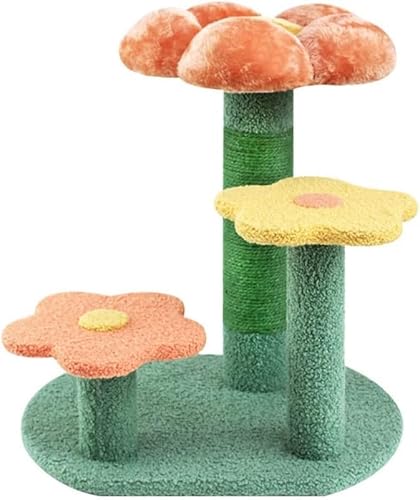 Kratzbaum, Katzenturm für Hauskatzen mit mit Sisal überzogenen Kratzbäumen und blumenförmiger Plattform, mehrstufiger Katzenturm, Aktivitätszentrum, Möbel für Kätzchen, Katzen und Haustiere Kratzbaum, Katzenturm für Hauskatzen mit mit Sisal überzogenen Kratzbäumen und blumenförmiger Plattform, mehrstufiger Katzenturm, Aktivitätszentrum, Möbel für Kätzchen, Katzen und Haustiere von vkeid