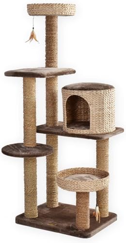 Kratzbaum, hoher Kratzbaum, Unterhaltungsspielplatzmöbel für Katzen Kratzbaum, hoher Kratzbaum, Unterhaltungsspielplatzmöbel für Katzen von vkeid