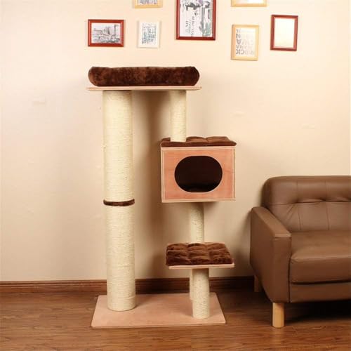 Kratzbaum Condo, dreischichtiger Sisal-Katzenständer, großes Katzen-Klettergerüst, kratzfester Kratzbaum, robuster Katzen-Klettergerüst g Kratzbaum Condo, dreischichtiger Sisal-Katzenständer, großes Katzen-Klettergerüst, kratzfester Kratzbaum, robuster Katzen-Klettergerüst g von vkeid