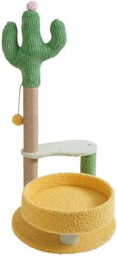 Kratzbaum für Katzen, 84,9 cm, Kleiner Kratzbaum für Hauskatzen, Blumen-Katzenturm mit natürlichem Sisalseil-Kratzbaum, weicher Plüschplattform und interaktivem Hängespielzeug, Stabiler Kratzbaum für Katzen, 84,9 cm, Kleiner Kratzbaum für Hauskatzen, Blumen-Katzenturm mit natürlichem Sisalseil-Kratzbaum, weicher Plüschplattform und interaktivem Hängespielzeug, Stabiler von vkeid