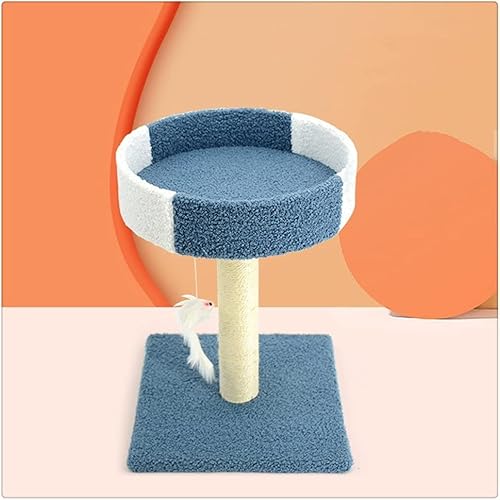 Kratzbaum für Katzen, Kletterbaum, Turm, Kratzbaum für Katzen, Kratzbaum, Pappe, Haustierprodukte, Möbel (Farbe: Orange) (blau) von vkeid