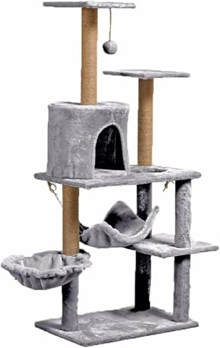 Kratzbaum für große Katze Mehrschichtiger Katzenbaum Turm mit Komfortabler Lebensraum Stabiler Katzenklettergerüst Katzenkratzbrett Spielzeug Vollständige Abdeckung Plüschtuch Katzenhaus Katzensicht Kratzbaum für große Katze Mehrschichtiger Katzenbaum Turm mit Komfortabler Lebensraum Stabiler Katzenklettergerüst Katzenkratzbrett Spielzeug Vollständige Abdeckung Plüschtuch Katzenhaus Katzensicht von vkeid