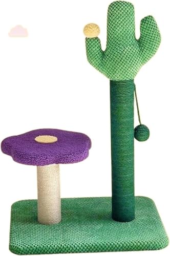 Kratzbaum für große Katzen, Blumenkaktus, Katzenklettergerüst, Katzennest, Katzenbaumhaus, Katzenspielzeug, Haustierprodukte, Mobile Regale für Katzen (Größe: ca. 41 x 30 x 66 cm). von vkeid