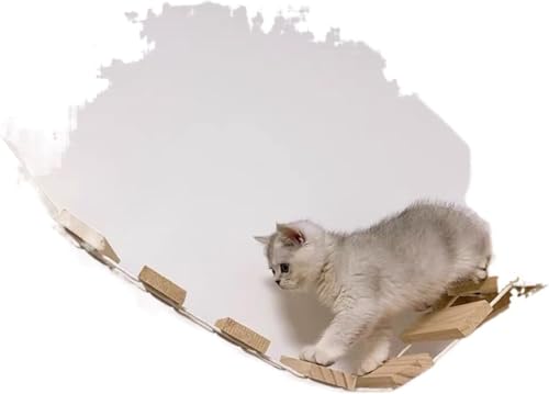 Kratzbaum für große Katzen, Katzen-Klettergerüst, Wandmontage, solide Katzen-Sprungplattform, Wandmöbel, Haustier, Kätzchen, Trampolin, Kratzbaum, Baumkatze (Größe: F) Vision von vkeid