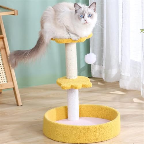Kratzbaum für große Katzen, Katzen-Klettergerüst, dreischichtig, Katzenbaumhaus, Sisal-Kratzbaum für Katzen, Krallenschleifen, Katzenkratzer mit Wollknäuel, Haustierspielzeug, Katze (Größe: Rosa). Kratzbaum für große Katzen, Katzen-Klettergerüst, dreischichtig, Katzenbaumhaus, Sisal-Kratzbaum für Katzen, Krallenschleifen, Katzenkratzer mit Wollknäuel, Haustierspielzeug, Katze (Größe: Rosa). von vkeid