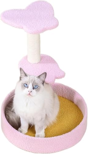 Kratzbaum für große Katzen, Katzen-Klettergerüst, dreischichtig, Katzenbaumhaus, Sisal-Kratzbaum für Katzen, Krallenschleifen, Katzenkratzer mit Wollknäuel, Haustierspielzeug, Katze (Größe: Rosa). Kratzbaum für große Katzen, Katzen-Klettergerüst, dreischichtig, Katzenbaumhaus, Sisal-Kratzbaum für Katzen, Krallenschleifen, Katzenkratzer mit Wollknäuel, Haustierspielzeug, Katze (Größe: Rosa). von vkeid