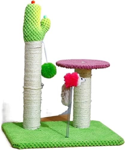 Kratzbaum für große Katzen, Katzenkratzbrett, Spielzeug, Sisalseil, Katzenkratzbaum mit gemütlichen Sitzstangen, stabiles Klettergerüst für Kätzchen, Kaktus, Katzenkratzpulver, Cat Vision Kratzbaum für große Katzen, Katzenkratzbrett, Spielzeug, Sisalseil, Katzenkratzbaum mit gemütlichen Sitzstangen, stabiles Klettergerüst für Kätzchen, Kaktus, Katzenkratzpulver, Cat Vision von vkeid