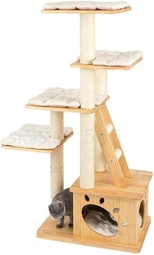 Massivholz Katzenklettergerüst Katzennest Katzenbaum Kiefer Katzenklettergerüst großes Luxus-Katzenhaus g Massivholz Katzenklettergerüst Katzennest Katzenbaum Kiefer Katzenklettergerüst großes Luxus-Katzenhaus g von vkeid