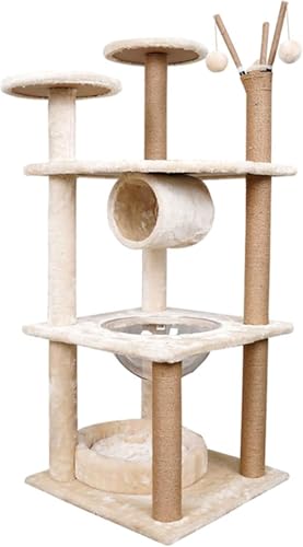 Mehrstufiger Kätzchen-Aktivitätsturm-Katzenbaum mit Raumkapsel und Kratzbäumen für die Spielruhe von Katzen im Innenbereich Mehrstufiger Kätzchen-Aktivitätsturm-Katzenbaum mit Raumkapsel und Kratzbäumen für die Spielruhe von Katzen im Innenbereich von vkeid
