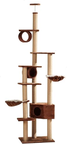 Mehrstufiger Kratzbaum, höhenverstellbarer Katzenturm mit Hängematte, Tunnel und mit weichem Plüsch überzogen für kleine Katzen und Kätzchen zum Spielen und Ausruhen Mehrstufiger Kratzbaum, höhenverstellbarer Katzenturm mit Hängematte, Tunnel und mit weichem Plüsch überzogen für kleine Katzen und Kätzchen zum Spielen und Ausruhen von vkeid