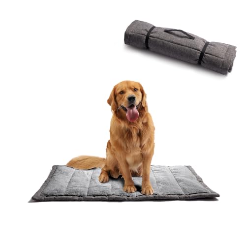 vmgreen Rollup Outdoor-Hundebett, Camping, Reisen, Hundebett-Matten für mittelgroße und große Hunde, tragbar, faltbar, maschinenwaschbar, Haustierzubehör für maximalen Komfort, 91,4 x 58,4 cm, Grau vmgreen Rollup Outdoor-Hundebett, Camping, Reisen, Hundebett-Matten für mittelgroße und große Hunde, tragbar, faltbar, maschinenwaschbar, Haustierzubehör für maximalen Komfort, 91,4 x 58,4 cm, Grau von vmgreen