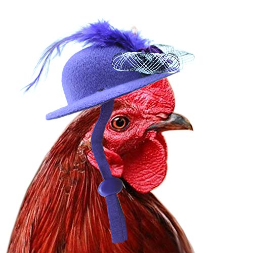 vomvomp 3er-Pack Huhnhüte mit verstellbarem elastischem Kinnriemen für Hennen, kleine Haustierhüte von vomvomp