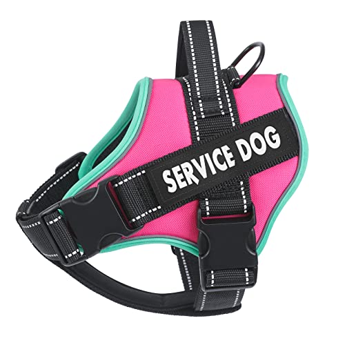voopet Service-Hundegeschirr, emotionale Unterstützung, Haustierweste, reflektierend, ESA-Hundegeschirr für kleine, mittelgroße und große Hunde (mit 4 abnehmbaren Etiketten) von voopet