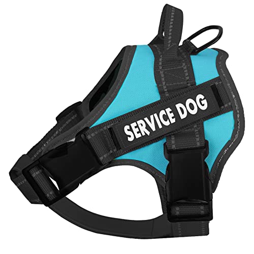 voopet Service-Hundegeschirr, emotionale Unterstützung, Haustierweste, reflektierend, ESA Hundegeschirr für kleine, mittelgroße und große Hunde (mit 4 abnehmbaren Etiketten) von voopet