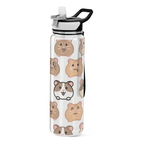907.2 g Cartoon Cute Brown Hamster Water Bottle with Spout Lid Tritan Clear BPA Free Non toxic Water Jug with Handle for Working Portable 907.2 g Cartoon Cute Brown Hamster Water Bottle with Spout Lid Tritan Clear BPA Free Non toxic Water Jug with Handle for Working Portable von voucong