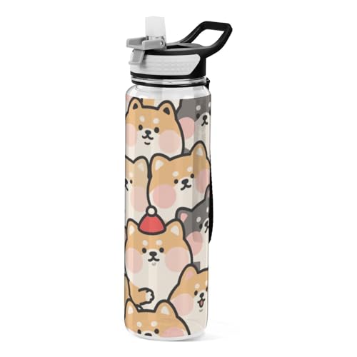 907.2 g Cute Cartoon Shiba Inu Dog Water Bottle with Carry Strap Tritan Non-BPA non toxic Water Bottle Jug for Fitness Portable 907.2 g Cute Cartoon Shiba Inu Dog Water Bottle with Carry Strap Tritan Non-BPA non toxic Water Bottle Jug for Fitness Portable von voucong