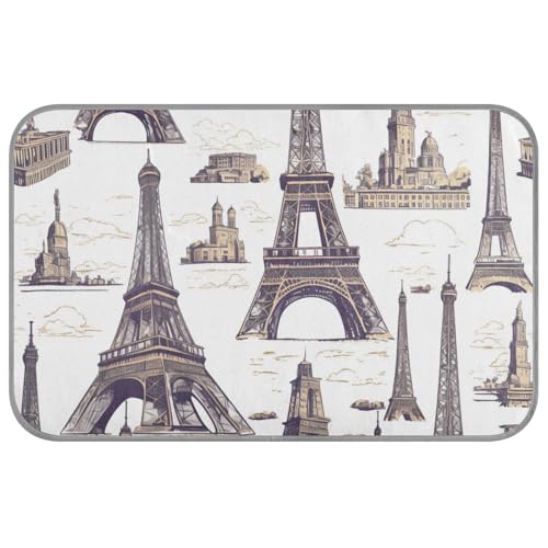 Eiffelturm Sommermatte für Katzen, selbstkühlend, 96,5 x 58,4 cm, kühlende Matte für Kaninchen, zum Schlafen, schnurloses Klebeband, Enfriador Para Perros M von voucong