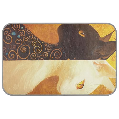 Einzigartige weiße und schwarze Katzen Sommerunterlage für Outdoor-Katzen, selbstkühlend, 96,5 x 58,4 cm, Bett für draußen, für Welpen, Schlafutensilien, Größe M Einzigartige weiße und schwarze Katzen Sommerunterlage für Outdoor-Katzen, selbstkühlend, 96,5 x 58,4 cm, Bett für draußen, für Welpen, Schlafutensilien, Größe M von voucong