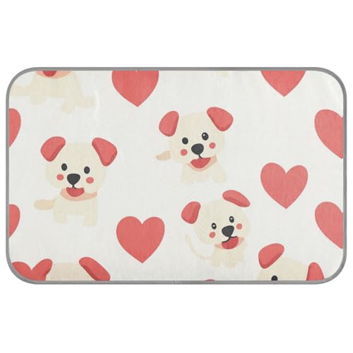 Happy Valentine's Cartoon-Hundematte, selbstkühlend, 96,5 x 58,4 cm, kühlende Haustierunterlage für Tiere, Outdoor, tragbar, erfrischend, Größe M, Beige Happy Valentine's Cartoon-Hundematte, selbstkühlend, 96,5 x 58,4 cm, kühlende Haustierunterlage für Tiere, Outdoor, tragbar, erfrischend, Größe M, Beige von voucong