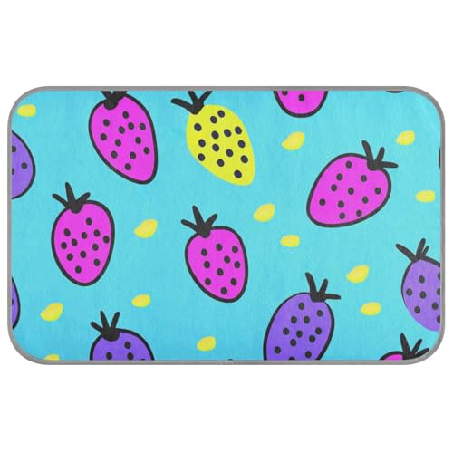 Hundebett, Motiv: Erdbeere, waschbar, selbstkühlend, 96,5 x 58,4 cm, coole Matten für Welpen, Indoor-Utensilien, Mantas Frías Para Perros M Hundebett, Motiv: Erdbeere, waschbar, selbstkühlend, 96,5 x 58,4 cm, coole Matten für Welpen, Indoor-Utensilien, Mantas Frías Para Perros M von voucong