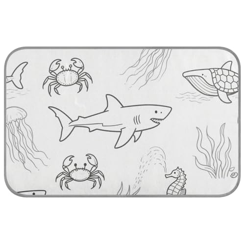 Hundebett, Unterwassertiere, Hai, Seepferdchen, Sommer, selbstkühlend, 96,5 x 58,4 cm, Tierkühlung für Tiere, zum Schlafen, Mantas, Frías Para, Perros, Größe M, Schwarz / Weiß Hundebett, Unterwassertiere, Hai, Seepferdchen, Sommer, selbstkühlend, 96,5 x 58,4 cm, Tierkühlung für Tiere, zum Schlafen, Mantas, Frías Para, Perros, Größe M, Schwarz / Weiß von voucong