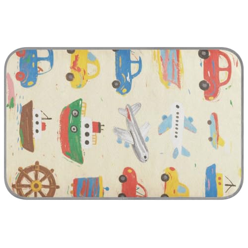 Hundematte mit Cartoon-Motiv, Motiv: bunte Autos, Schiffe und Flugzeuge, für den Sommer, selbstkühlend, 96,5 x 58,4 cm, Tierkühlung für Haustiere, bequem, Cama Fria Para Perro M Hundematte mit Cartoon-Motiv, Motiv: bunte Autos, Schiffe und Flugzeuge, für den Sommer, selbstkühlend, 96,5 x 58,4 cm, Tierkühlung für Haustiere, bequem, Cama Fria Para Perro M von voucong