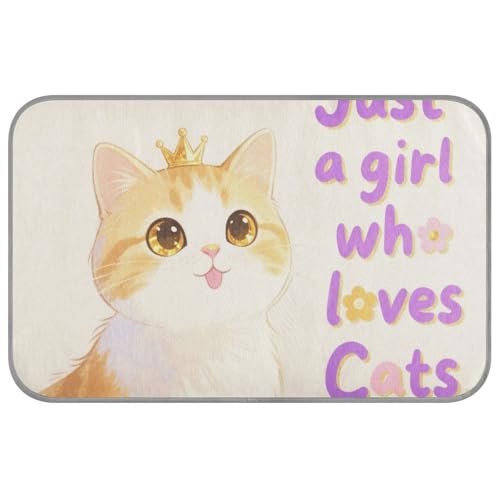 Just A Girl Who Loves Cats Sommermatte für Katzen, selbstkühlend, 96,5 x 58,4 cm, Haustier-Kühlmatte für Kaninchen, Outdoor, waschbar, Größe M Just A Girl Who Loves Cats Sommermatte für Katzen, selbstkühlend, 96,5 x 58,4 cm, Haustier-Kühlmatte für Kaninchen, Outdoor, waschbar, Größe M von voucong