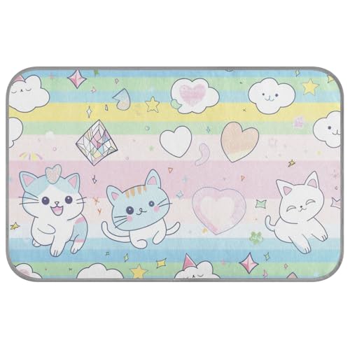 Katzen-Cartoon-Sommer-Hundebett, selbstkühlend, 96,5 x 58,4 cm, Outdoor-Kühlmatte für Kaninchen, bequem, Manta, Fria, Para, Perros, M Katzen-Cartoon-Sommer-Hundebett, selbstkühlend, 96,5 x 58,4 cm, Outdoor-Kühlmatte für Kaninchen, bequem, Manta, Fria, Para, Perros, M von voucong