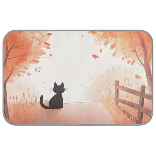 Kühlendes Hundebett, Motiv: Herbstszene, schwarz, Sommer, selbstkühlend, 96,5 x 58,4 cm, für Kaninchen, Reiseutensilien, Cama Fria Para, Perro, M Kühlendes Hundebett, Motiv: Herbstszene, schwarz, Sommer, selbstkühlend, 96,5 x 58,4 cm, für Kaninchen, Reiseutensilien, Cama Fria Para, Perro, M von voucong